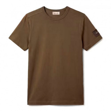 Camiseta de punto de ante con insignia