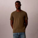 Camiseta de punto de ante con insignia