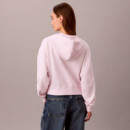 Sudadera Cropped con Capucha, Cremallera y Monograma  CALVIN KLEIN