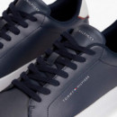 Zapatillas de Tenis con Talón a Contraste en Piel  TOMMY HILFIGER