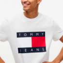 Camiseta con cuello redondo y logo