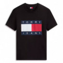 Camiseta con cuello redondo y logo