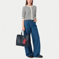 Bolso Icon Satchel Mono Space Blue  TOMMY HILFIGER