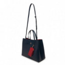 Bolso Icon Satchel Mono Space Blue  TOMMY HILFIGER