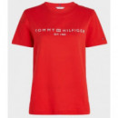 Top mujer Tommy Hilfiger Reg Corp Logo C-nk Ss