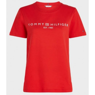 Top mujer Tommy Hilfiger Reg Corp Logo C-nk Ss