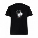 KARL LAGERFELD - ikon sketch choupette tshirt - 999 - A1W17128/999