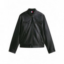 TOMMY HILFIGER - LEATHER CAFÉ RACER - BDS - F|MW0MW41961/BDS