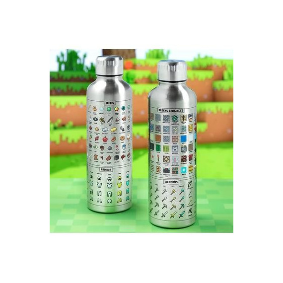 Botella Minecraft Metálica