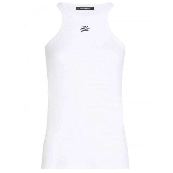 KARL LAGERFELD - autograph logo tank top - 101 - B2W17003/101