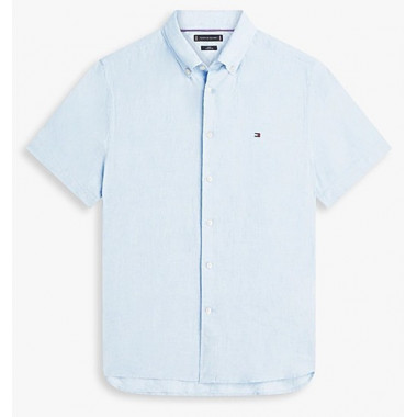 TOMMY HILFIGER - PIGMENT DYED LINEN RF SHIRT S/S - C1O - F|MW0MW41531/C1O