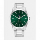 Reloj Bruce Plateado E/verde  TOMMY HILFIGER
