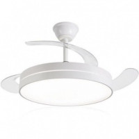 Ventilador de Techo Daewoo DW5008 Blanco 42 Pulgadas Aspas Retráctiles LED 35W