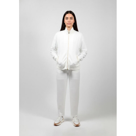 Sudadera Blanca con Detalles en Strass de LOLA CASADEMUNT