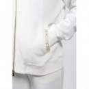 Sudadera Blanca con Detalles en Strass de LOLA CASADEMUNT