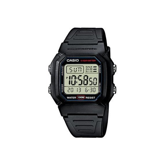 CASIO COLECCION W-800H-1AVES Reloj Digital ,Fecha,Alarma,Resistente al Agua,Correa de Resina
