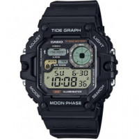 CASIO Coleccion WS-1700H-1AVEF Reloj Digital Negro,fase Lunar,indicador de Mareas,cronometro,alarma