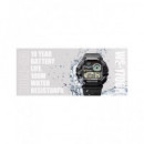CASIO COLECCION WS-1700H-1AVEF Reloj Digital Negro,Fase Lunar,Indicador de Mareas,Cronometro,Alarma