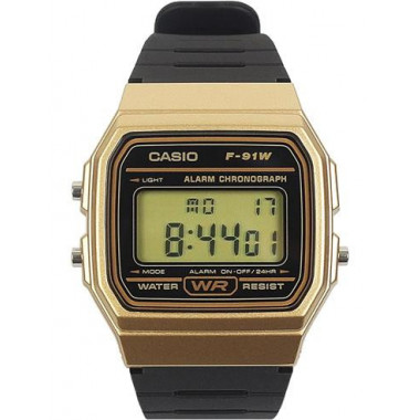 CASIO COLECCION F-91WM-9ADF Reloj Digital, Alarma, Calendario, Correa Resina Negra,