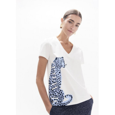 Camiseta leopardo azul de Lola Casademunt
