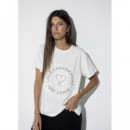 Camiseta con print rosco corazón de Lola Casademunt