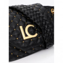 Bolso Bandolera Acolchada con Solapa y Mini Tachas de LOLA CASADEMUNT