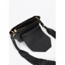 Bolso Bandolera Acolchada con Solapa y Mini Tachas de LOLA CASADEMUNT
