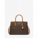 Bolso Satchel Laila Mediano con Logotipo de MICHAEL KORS