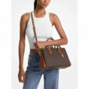 Bolso Satchel Laila Mediano con Logotipo de MICHAEL KORS