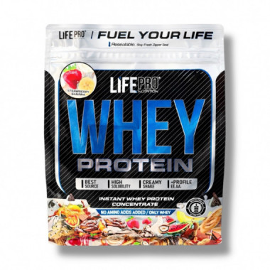 LIFE PRO Whey Protein 1 Kg | Fresa - Pl&aacute;tano