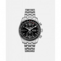 Reloj Skytraveller Plateado E/negra  BOSS