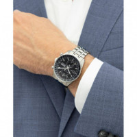 Reloj Skytraveller Plateado E/negra  BOSS