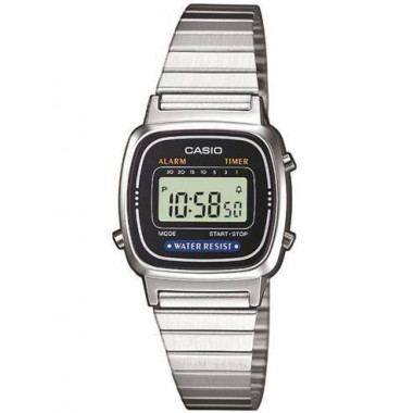 CASIO COLECCION LA670WEA-1EF Reloj Digital, Acero Inoxidable, Fecha, Alarmas, Resistente al Agua