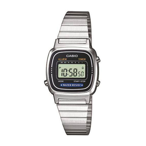 CASIO COLECCION LA670WEA-1EF Reloj Digital, Acero Inoxidable, Fecha, Alarmas, Resistente al Agua