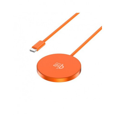 ACCETEL Cargador Magsafe 25W Magcharge ACW4220 Naranja Con tipo C