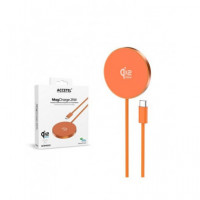 ACCETEL Cargador Magsafe 25W Magcharge ACW4220 Naranja con Tipo C