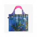 LOQI Mo.wp Bolsa Plegable Recicable Water Lilies Claude Monet 50X42CMS/ hasta 20KGS