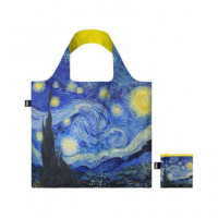 LOQI Vg.sn.y Bolsa Plegable Vincent Van Gogh Noche Estrellada Amarillo 50X42CMS/ hasta 20KG de Carga