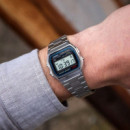 CASIO A158WA-1D Reloj Digital Retro – Acero Inoxidable, Cronómetro, Alarma, Luz Led