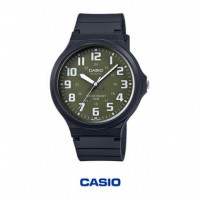 CASIO MW-240-3BV Reloj Analógico Hombre – 50M – Esfera Verde – Ligero y Resistente