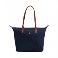 Bolso tote con monograma TH