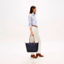 Bolso tote con monograma TH