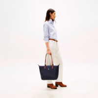 Bolso tote con monograma TH