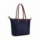 Bolso tote con monograma TH