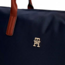 Bolso tote con monograma TH