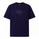 Camiseta holgada con aplique con logo
