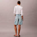 Shorts estilo bermudas denim con cinta con logo