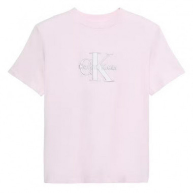 Camiseta con monograma brillante