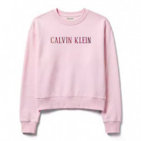 SUDADERA  CROPPED TERRY VARSITY LOGO