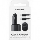 SAMSUNG CARGADOR DE COCHE CON CABLE 45W 1xUSB-A/ 1xUSB Tipo-C/ 3A